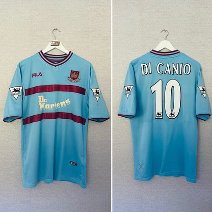 West Ham United away football shirt 2001/04 Di Canio Medium/Large