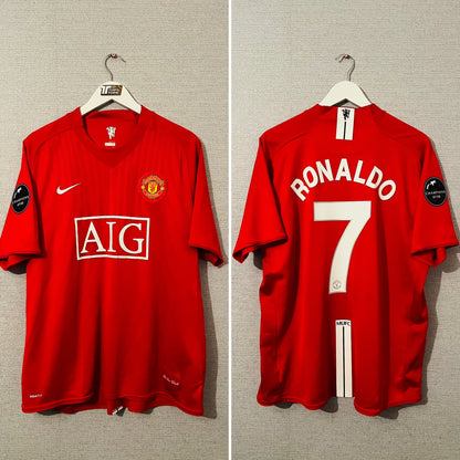 Manchester United home football shirt 2008/09 CR7 XL