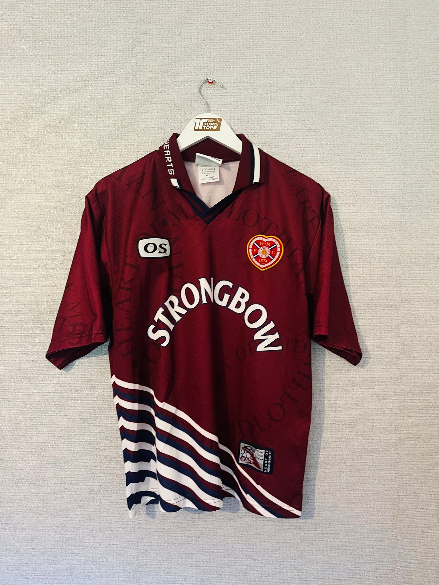 Heart of Midlothian Hearts home football shirt 1998/99 Medium