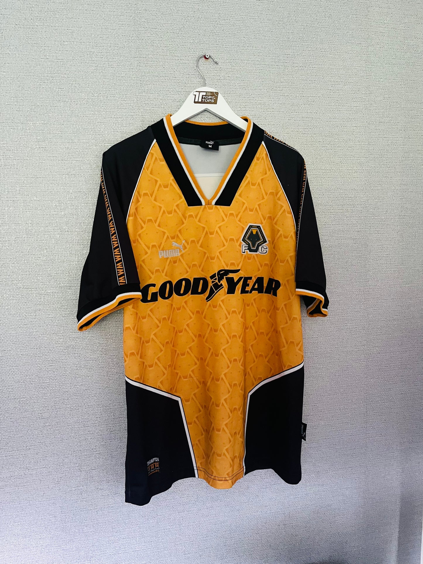 Wolverhampton Wanderers home football shirt 1996/98 Large