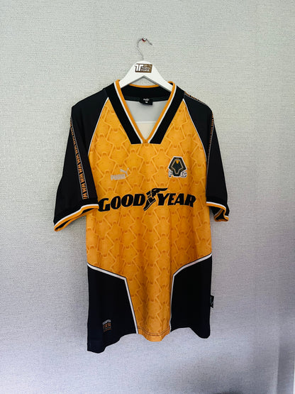 Wolverhampton Wanderers home football shirt 1996/98 Large