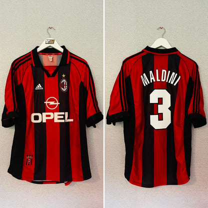AC Milan home football shirt 1998/2000 Maldini XL