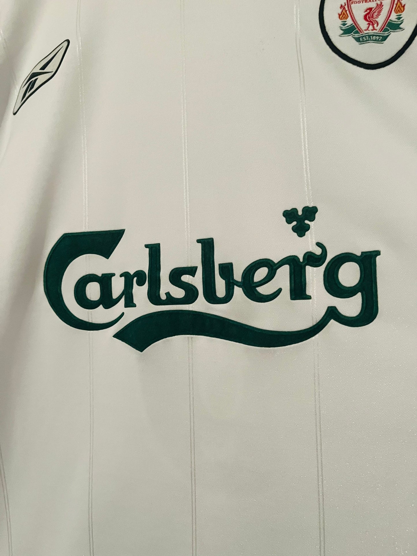 Liverpool away football shirt 2003/04 Baros XXL L/S