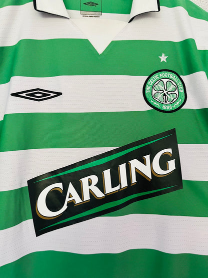 Glasgow Celtic home football shirt 2004/05 Juninho Medium