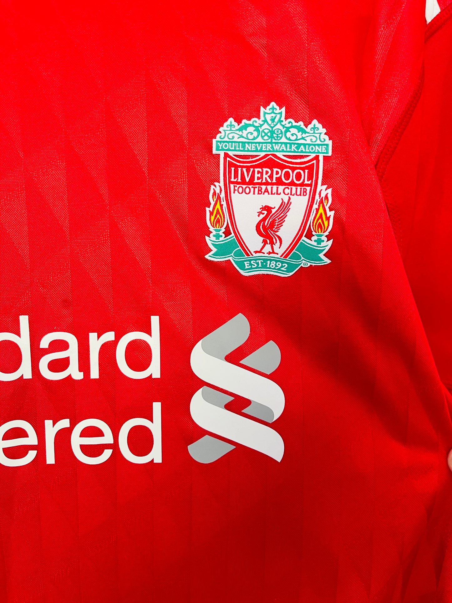 Liverpool home football shirt 2010/12 Suarez XL