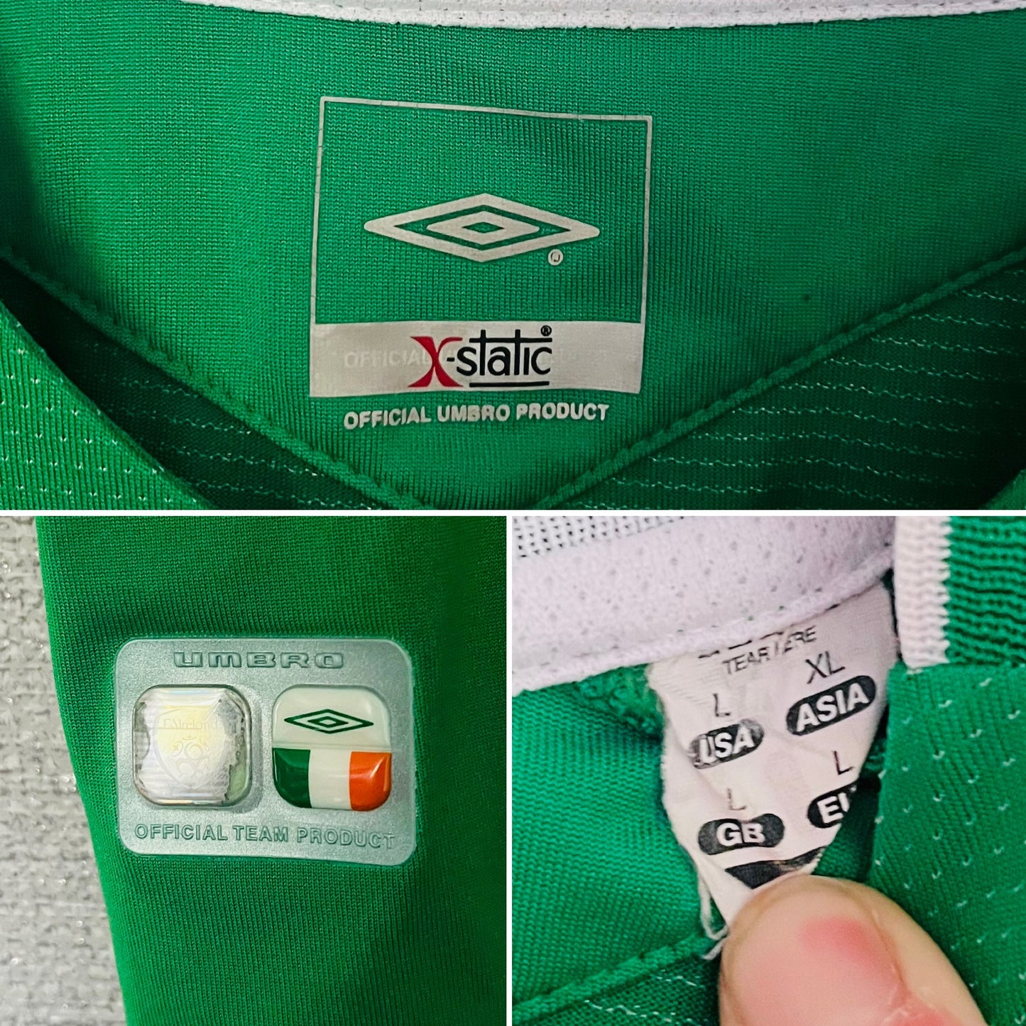 Republic of Ireland home football shirt 2004/06 Large