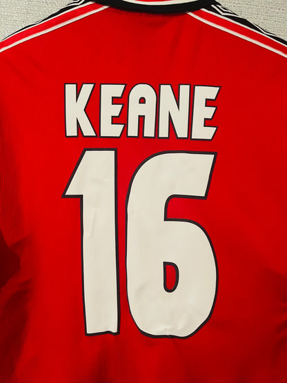 Manchester United home football shirt 1998/99 Keane XL