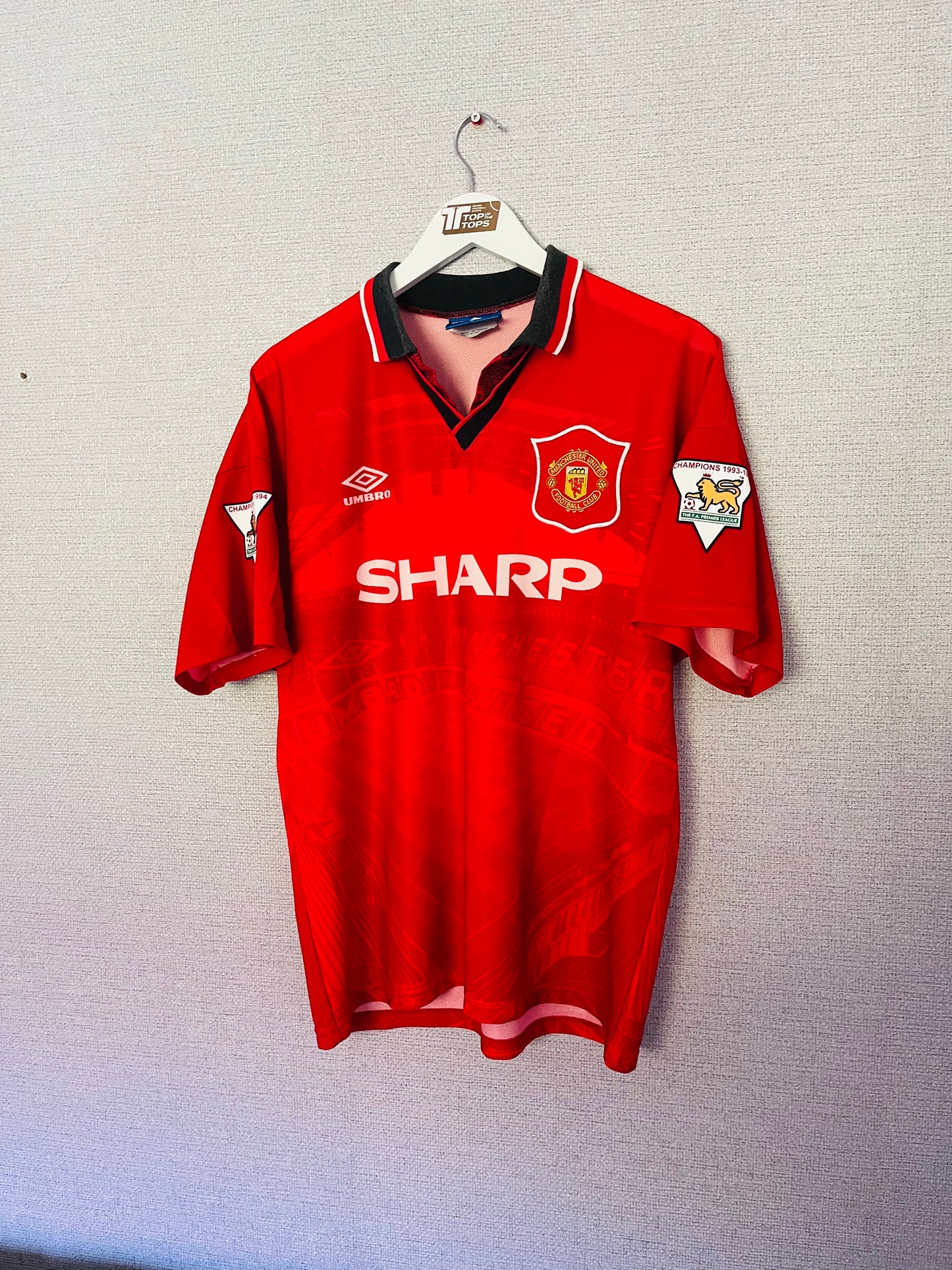 Manchester United home football shirt 1994/95 Keane Medium