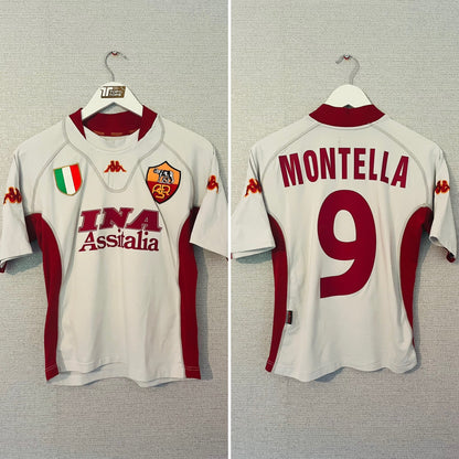 Roma away football shirt 2001/02 Montella Small