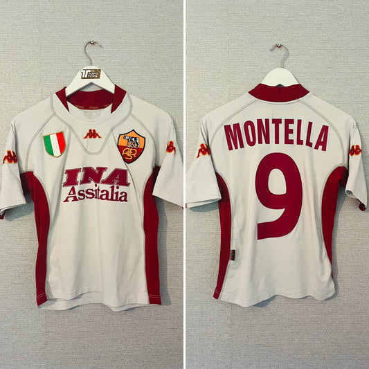 Roma away football shirt 2001/02 Montella Small