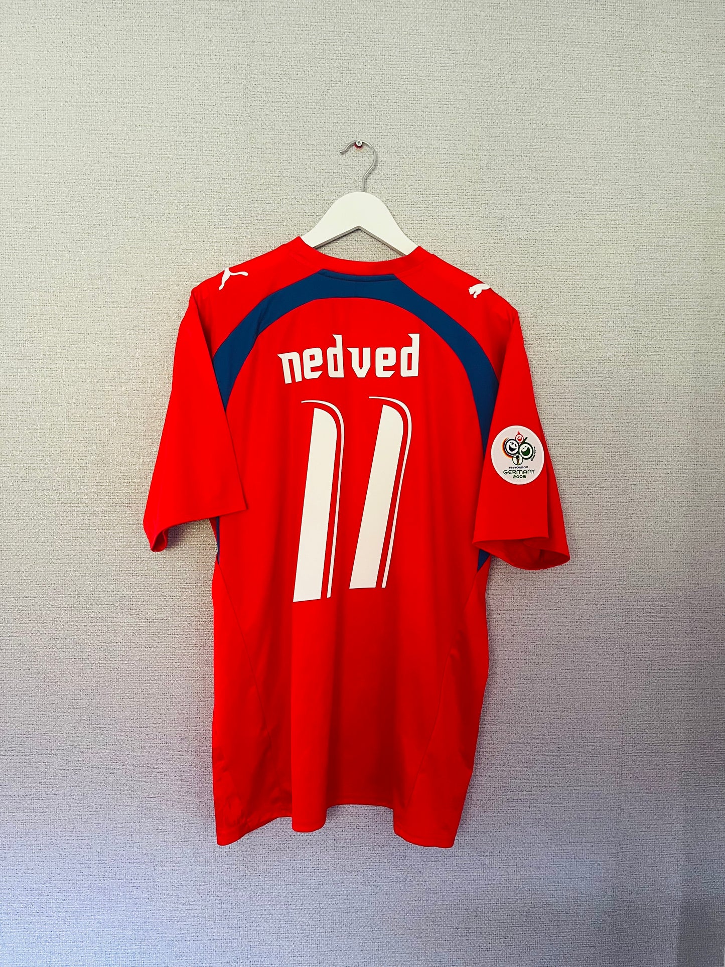 Czech Republic home football shirt W/C 2006 Nedved XL