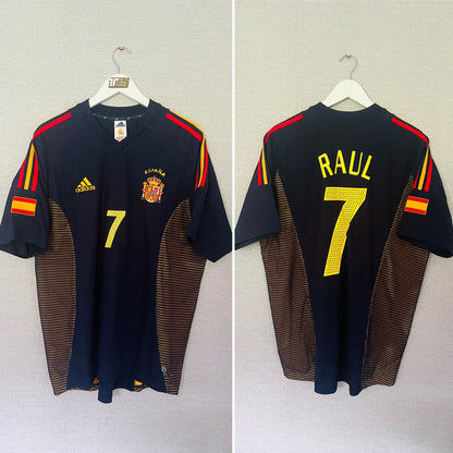 Spain away football shirt            W/C 2002 Raul Large