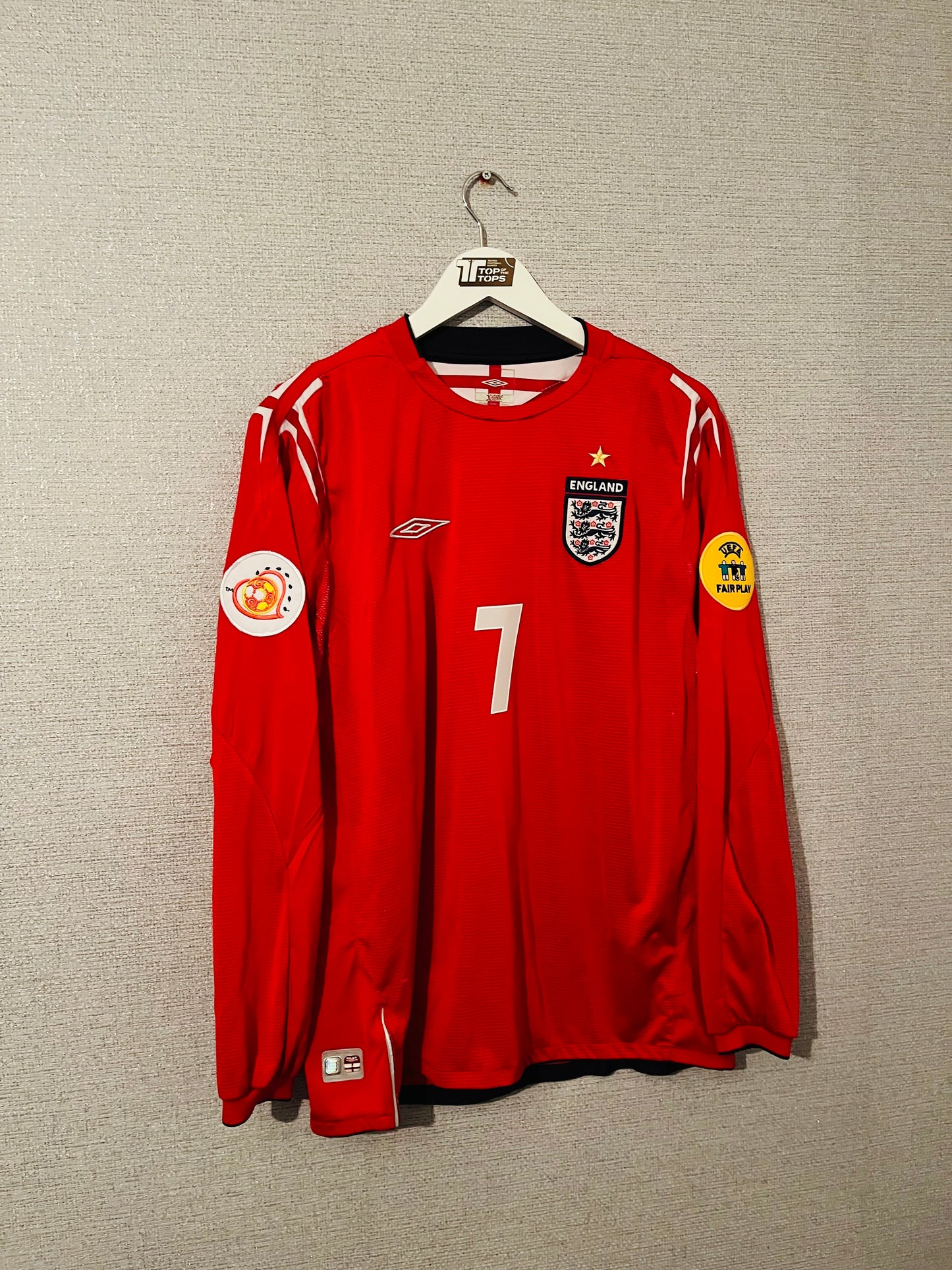 England away football shirt Euro 2004 Beckham Large