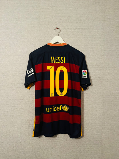 Barcelona home football shirt 2015/16 Messi Medium
