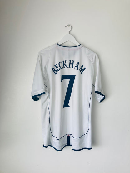 England home football shirt 2001/03 Beckham Large