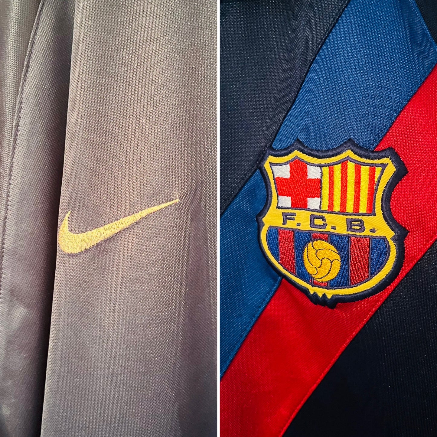 Barcelona away football shirt 2003/04 Ronaldinho Large