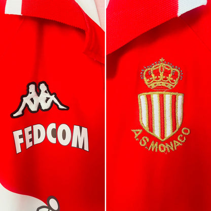 Monaco home football shirt 2000/01 Marquez Medium