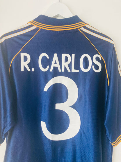 Real Madrid away football shirt 1998/99 Carlos Medium