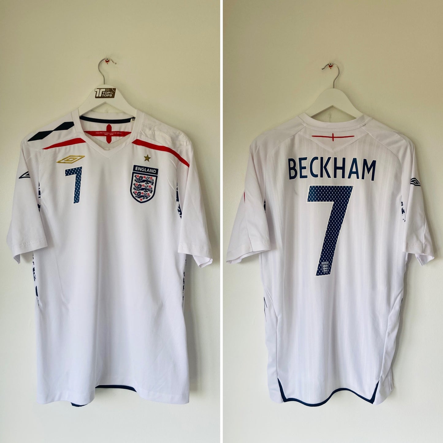 England home football shirt 2007/09 Beckham Large