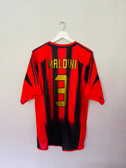 AC Milan home football shirt 2004/05 Maldini Large