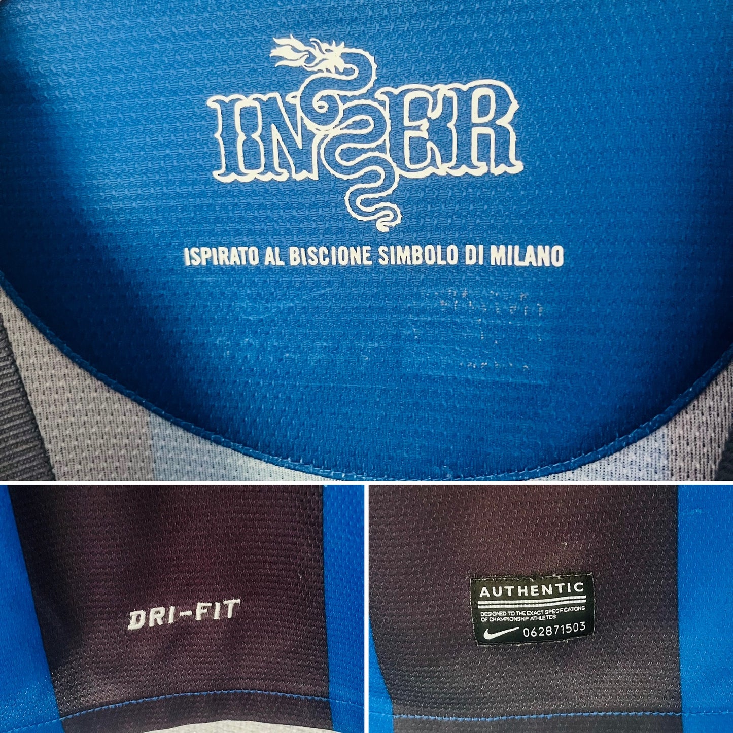 Inter Milan home football shirt 2012/13 Zanetti XL
