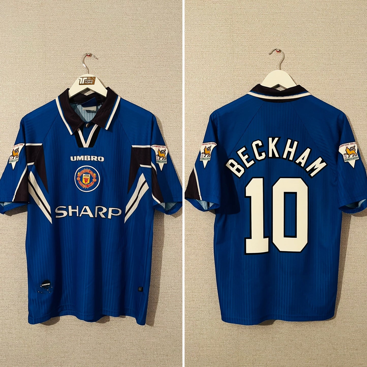 Manchester United third football shirt 1996/97 Beckham Medium