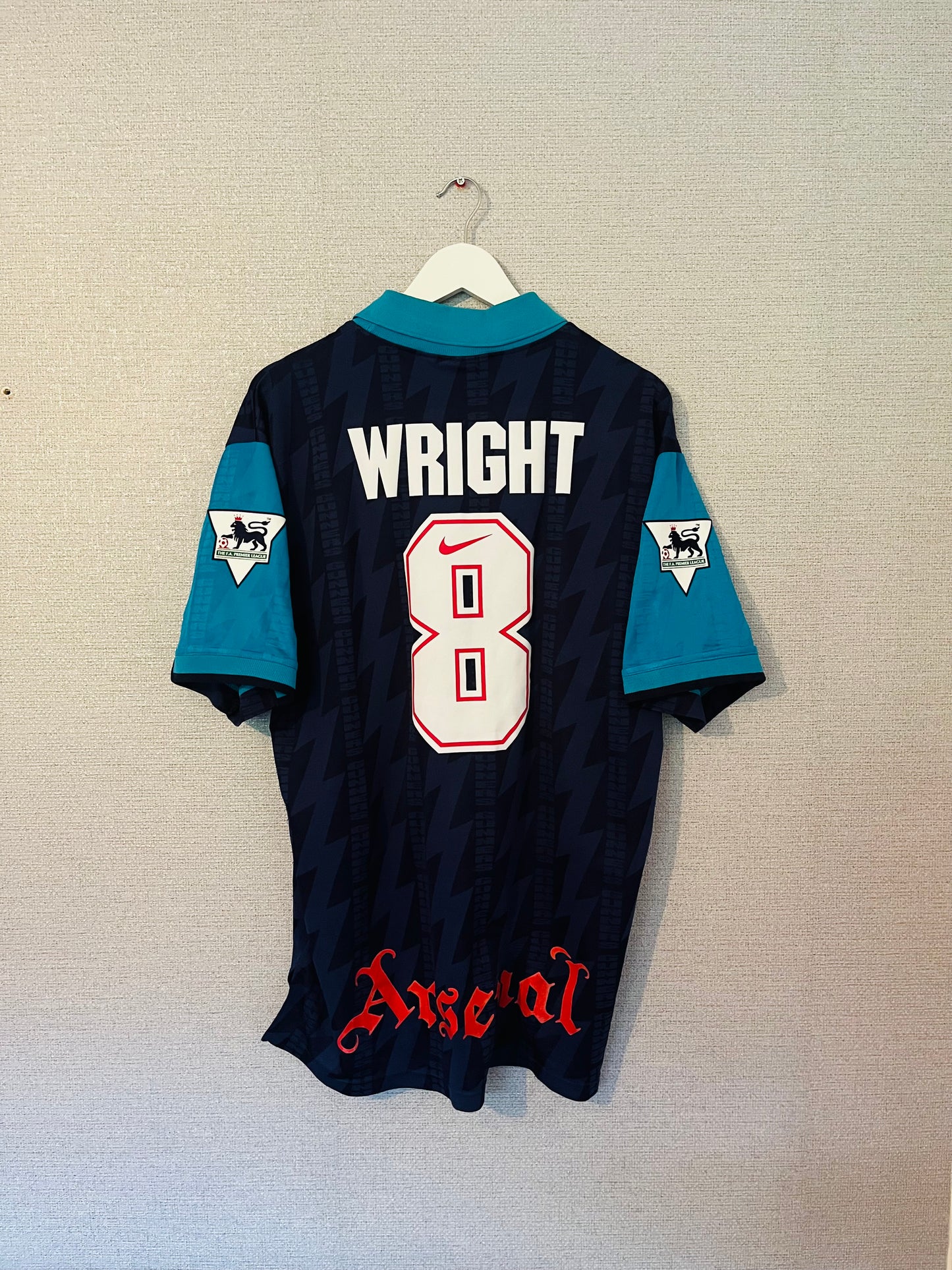 Arsenal away football shirt 1994/95 Wright XL