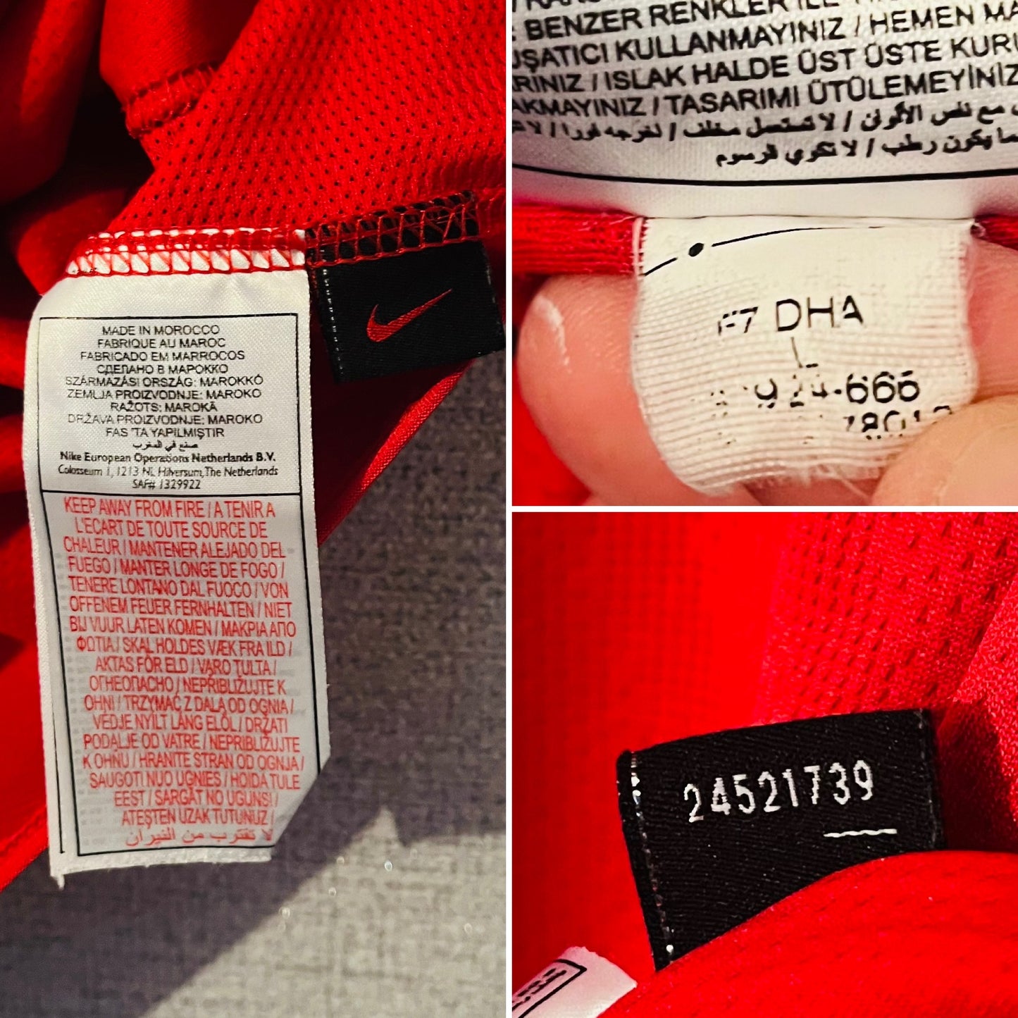 Manchester United home football shirt 2007/08 CR7 Large