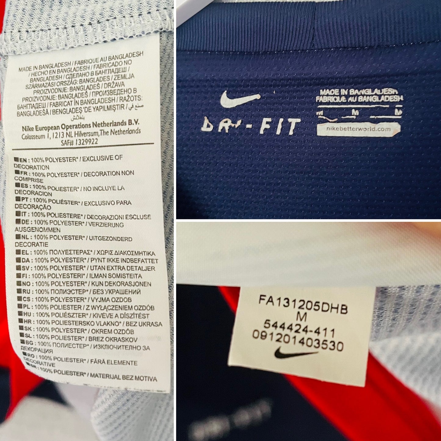 PSG home football shirt 2013/14 Beckham Medium