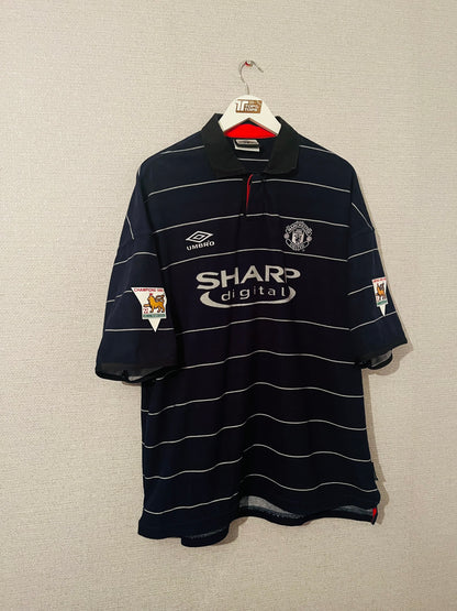 Manchester United away football shirt 1999/2000 Stam XXL