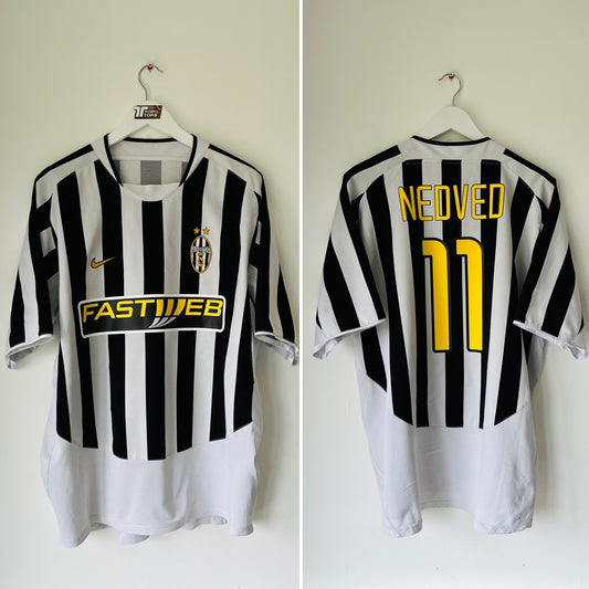 Juventus home football shirt 2003/04 Nedved XL