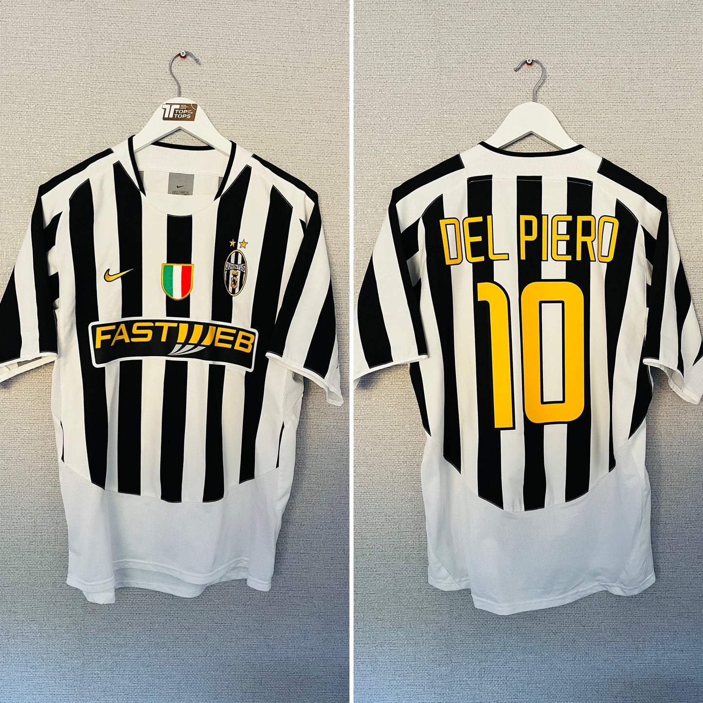 Juventus home football shirt 2003/04 Del Piero Medium