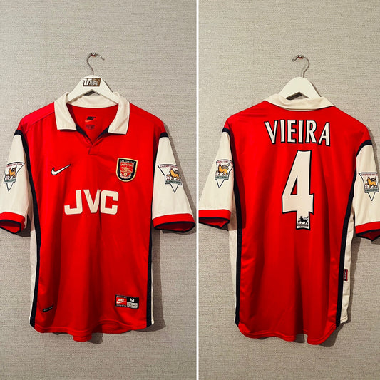 Arsenal home football shirt 1998/99 Vieira Medium
