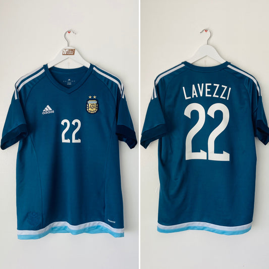 Argentina away football shirt 2015/16 Lavezzi Large