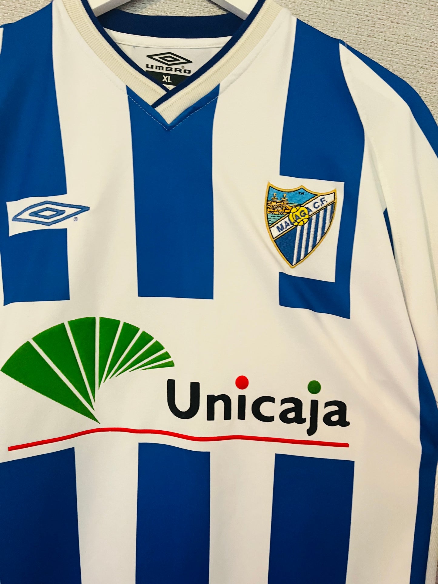 Malaga home football shirt 2002/03 Dario Silva XL