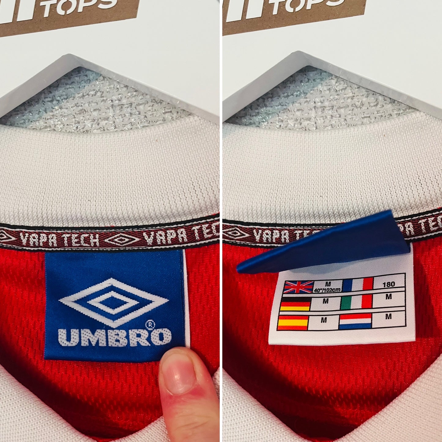 Manchester United home football shirt 1999/2000 Beckham Medium