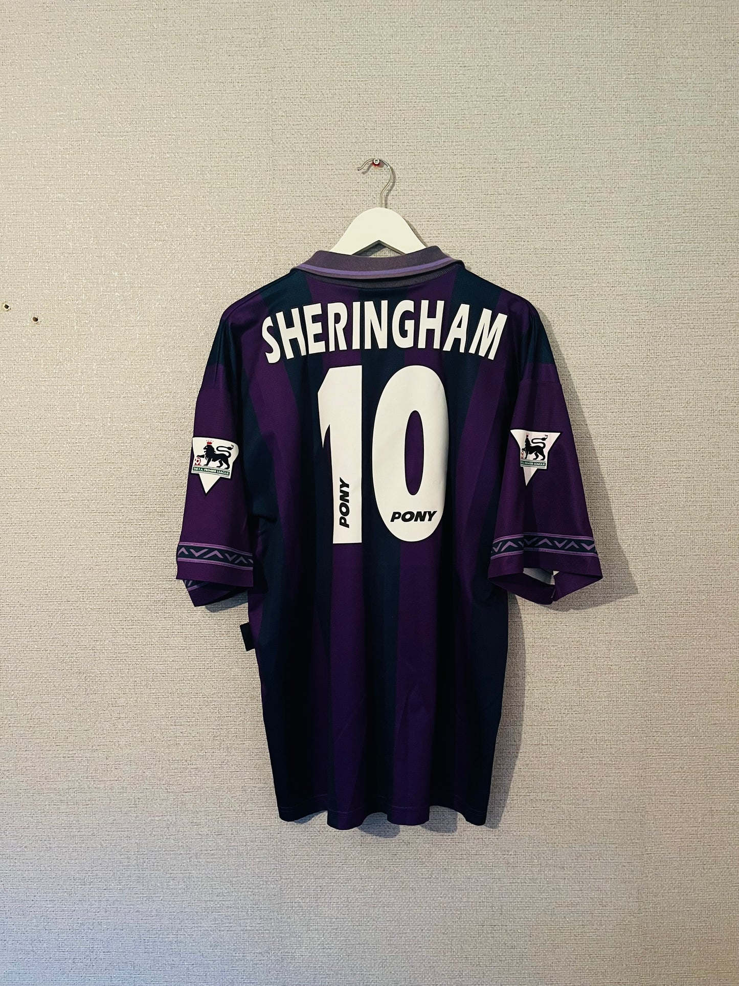 Tottenham Hotspur away football shirt 1995/97 Sheringham Large