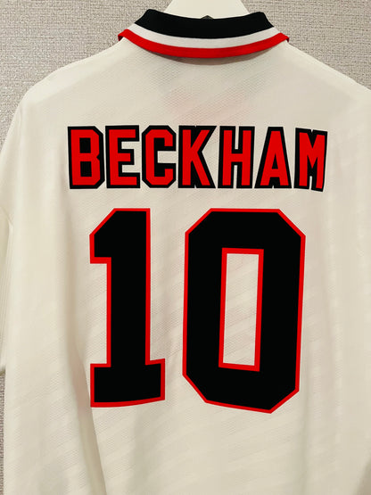 Manchester United away football shirt 1996/97 Beckham Large