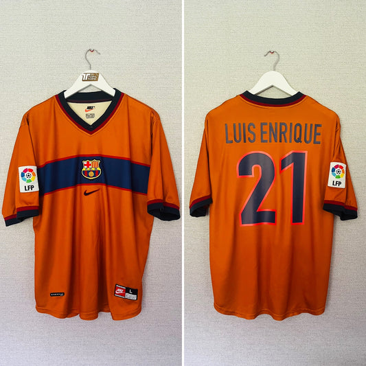 Barcelona away football shirt 1998/99 Luis Enrique Large