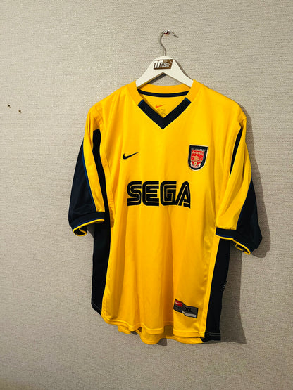 Arsenal away football shirt 1999/2001 Vieira XL