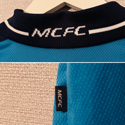 Manchester City home football shirt 2001/02 Wanchope Large