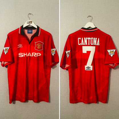 Manchester United home football shirt 1994/95 Cantona Large