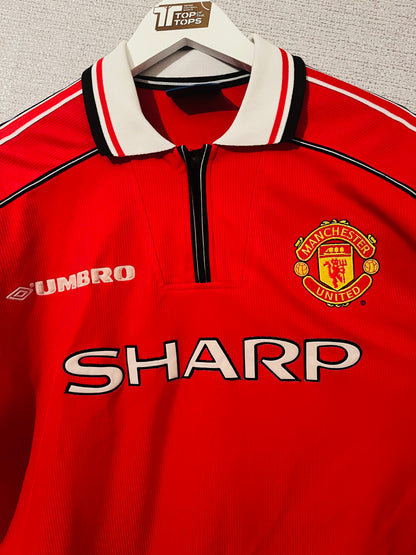 Manchester United home football shirt 1998/99 Beckham Medium