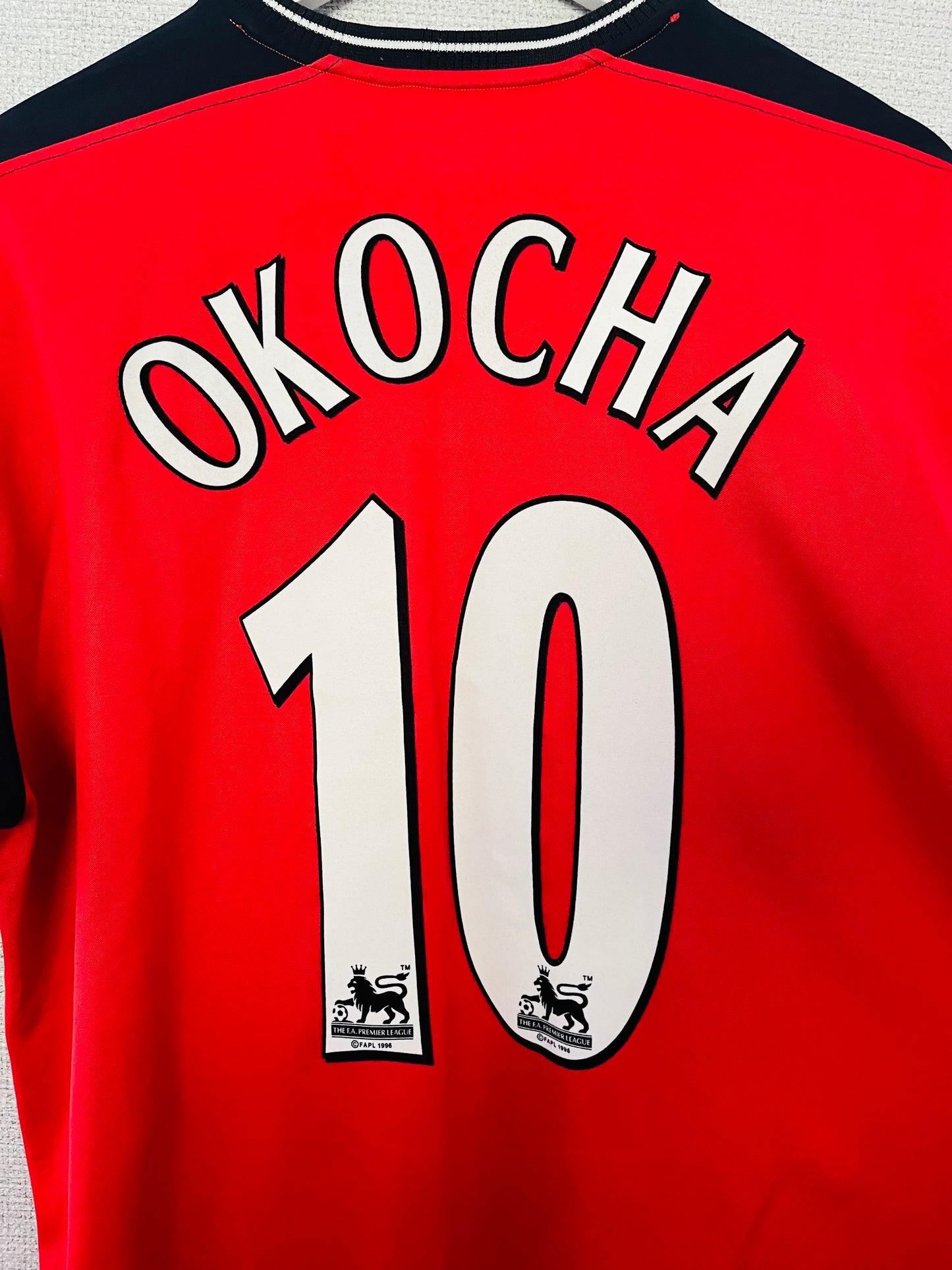 Bolton Wanderers away football shirt 2003/04 Okocha XL