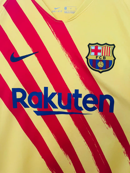 Barcelona fourth Senyera football shirt 2019/20 Suarez Medium