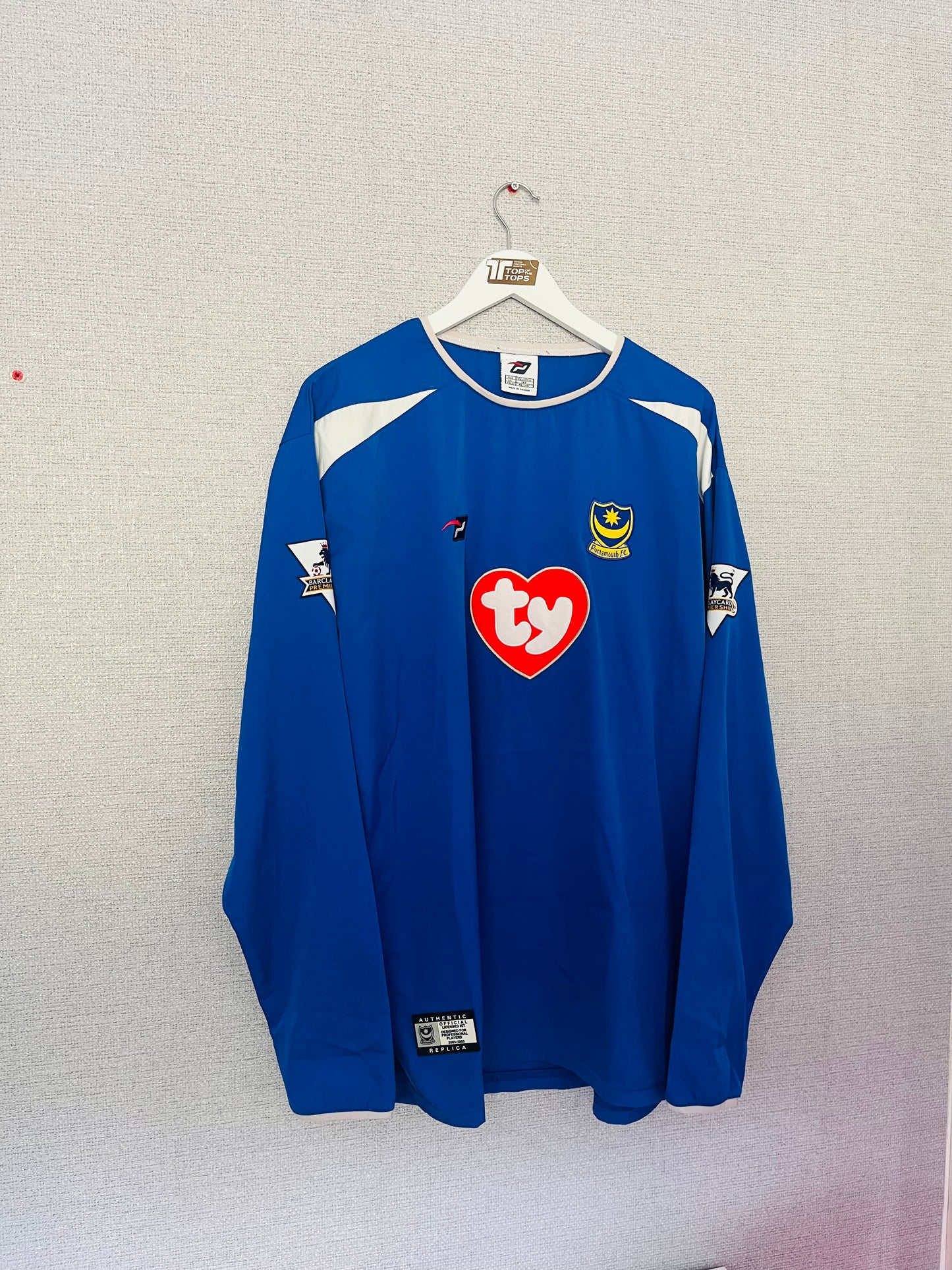 Portsmouth home football shirt 2003/05 XXL Berger