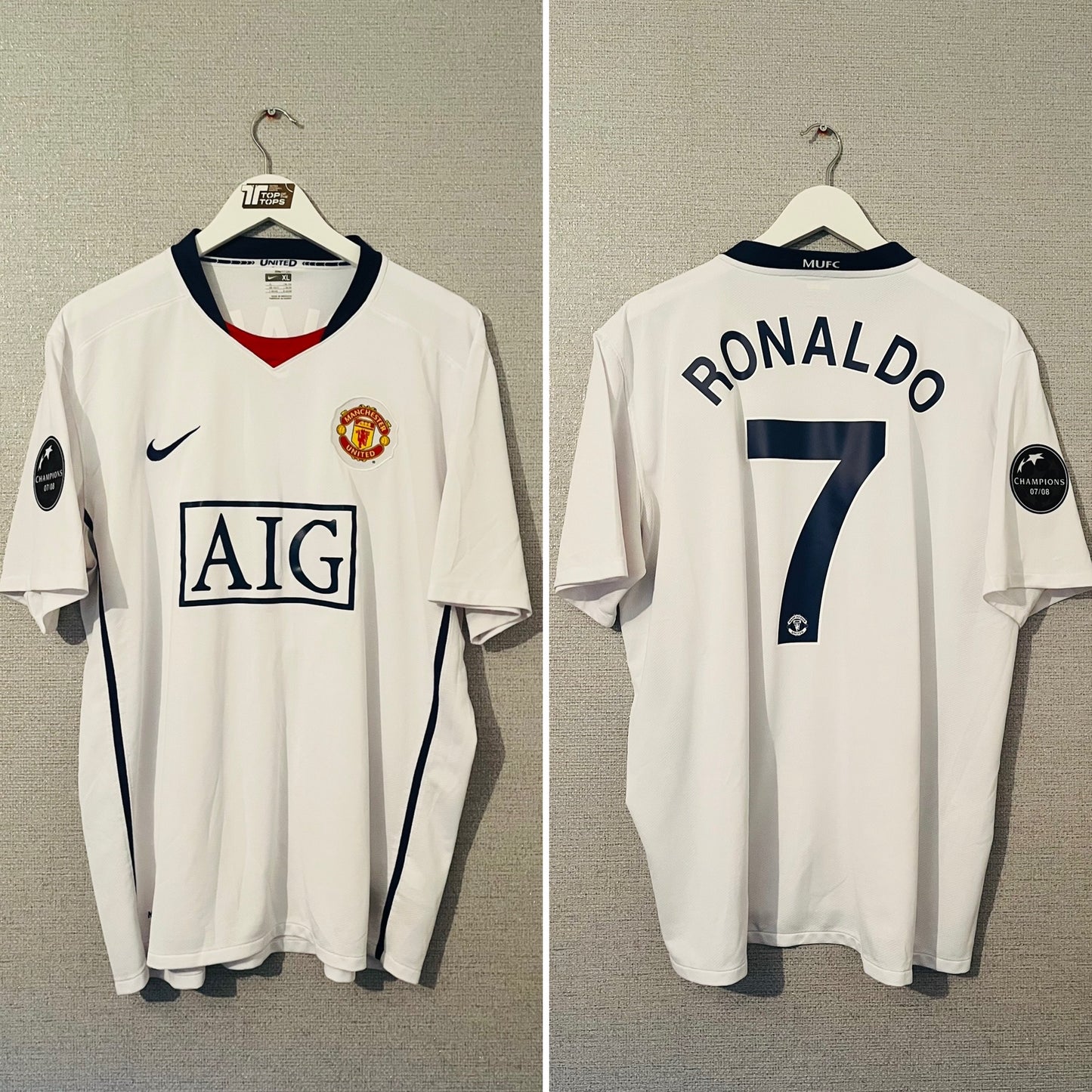 Manchester United away football shirt 2008/09 CR7 XL
