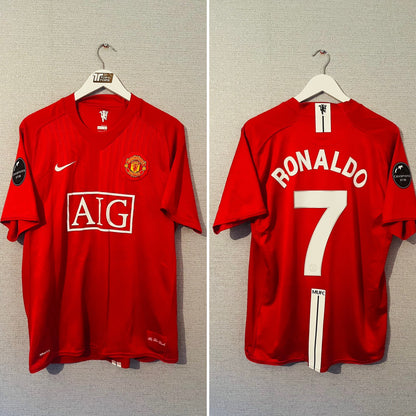 Manchester United home football shirt 2008/09 CR7 Large