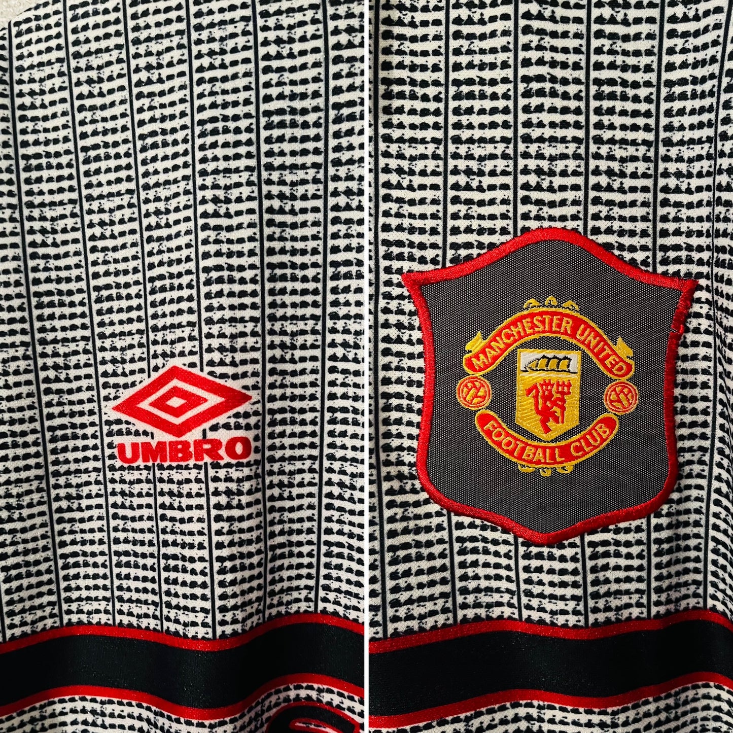 Manchester United away football shirt 1995/96 Beckham Medium