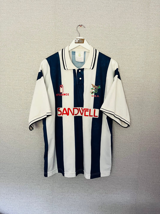 West Bromwich Albion home football shirt 1991/92 Large